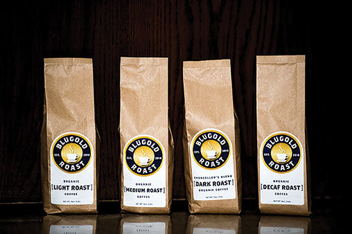Blugold Roast's Premium, artisan, fair trade, organic, carbon negative coffee blends