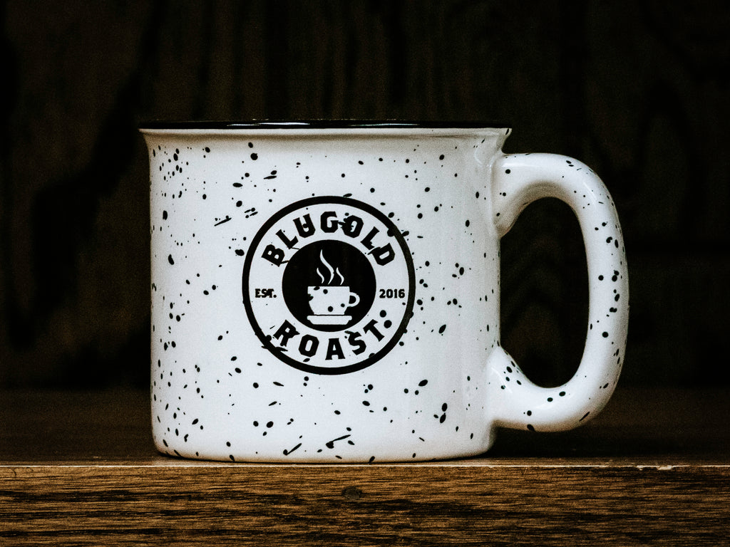 Blugold Roast Campfire Mug, The power of [COFFEE] (front side)